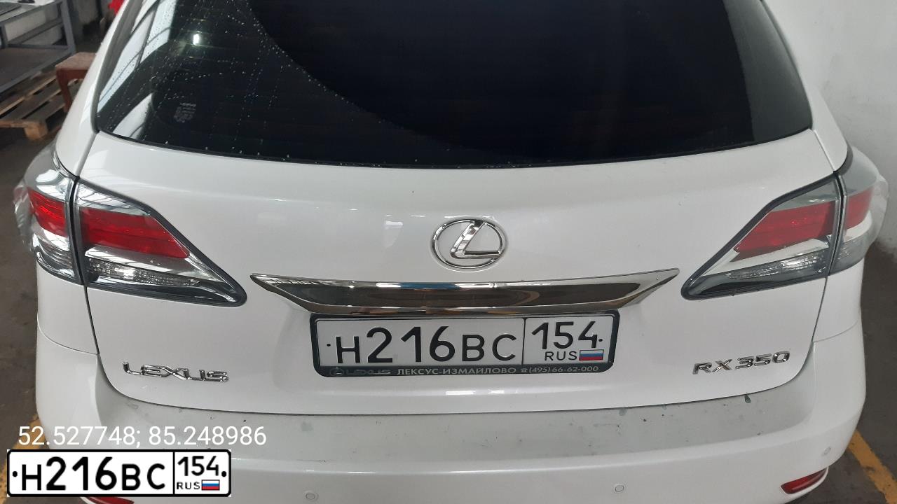 Фото автомобиля LEXUS RX, 2015 — госномер В022ОМ22. Цвет: Белый