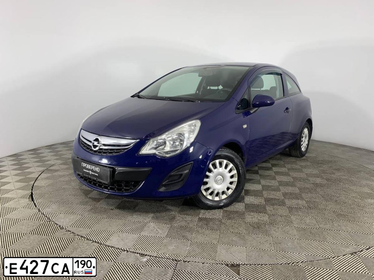 Фото автомобиля OPEL CORSA, 2011 — госномер Е427СА190. Цвет: СИНИЙ
