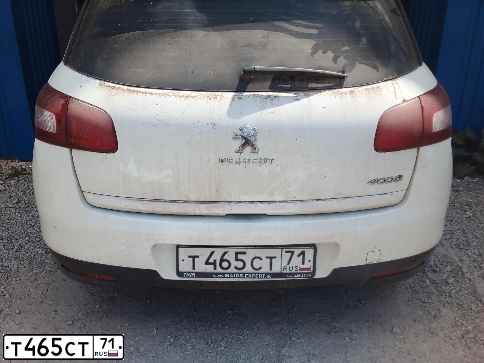 Фото автомобиля PEUGEOT 4008, 2012 — госномер Т465СТ71. Цвет: Белый