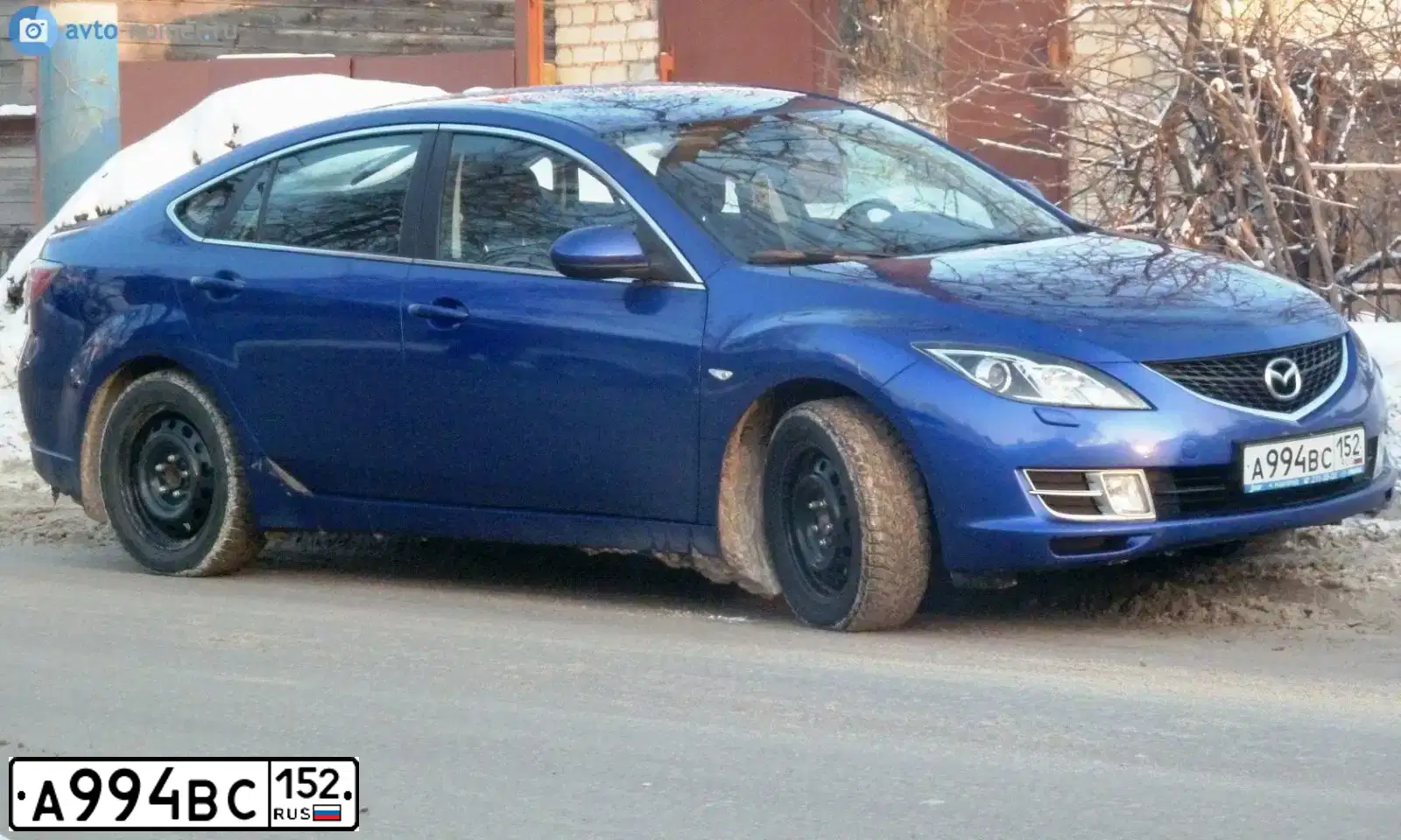 Фото автомобиля MAZDA 6, 2008 — госномер К006МУ13. Цвет: СИНИЙ