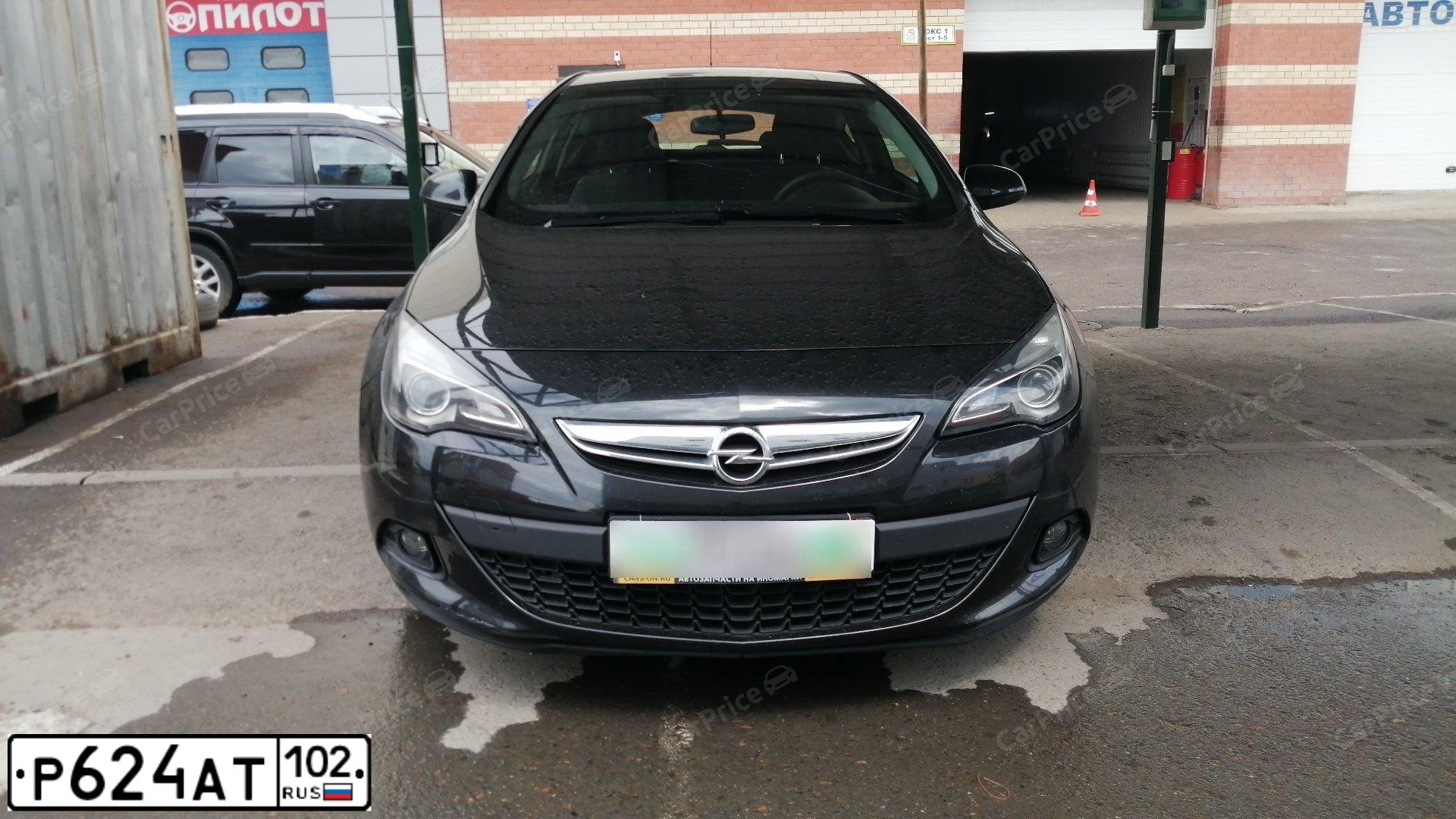 Фото автомобиля OPEL ASTRA, 2013 — госномер Р624АТ102. Цвет: ЧЕРНЫЙ
