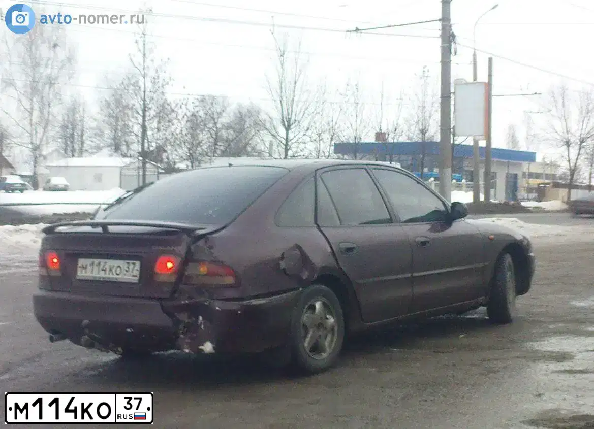 Фото автомобиля MITSUBISHI GALANT, 1994 — госномер О963АС37. Цвет: Красный