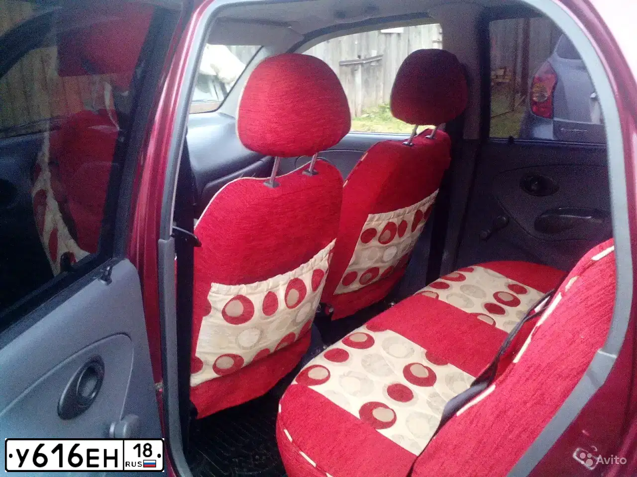 Фото автомобиля DAEWOO MATIZ, 2007 — госномер Х038НТ18. Цвет: ИСПАНСКИЙ КРАСНЫЙ