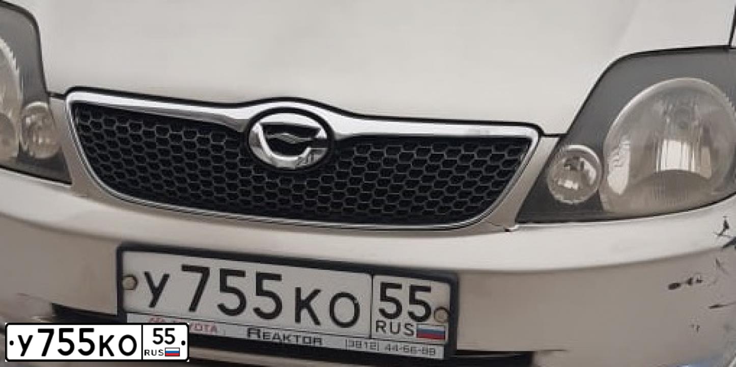 Фото автомобиля TOYOTA COROLLA, 2001 — госномер У755КО55