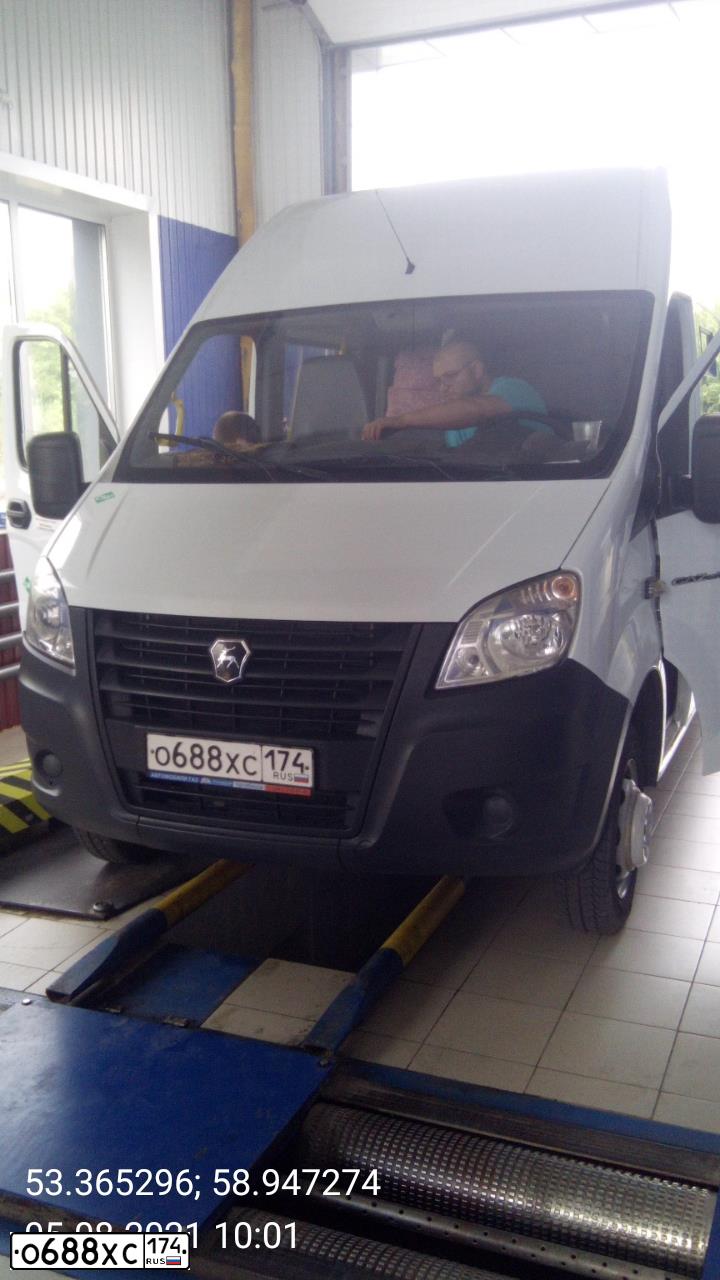 Фото автомобиля GAZ EL NEXT, 2018 — госномер О688ХС174. Цвет: БЕЛЫЙ