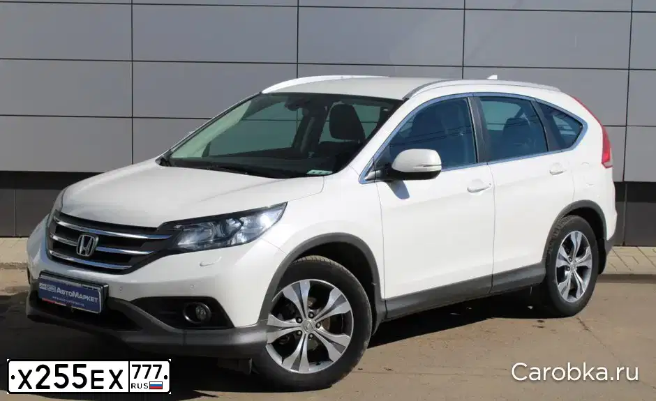 Фото автомобиля HONDA CR-V, 2013 — госномер Х255ЕХ777. Цвет: БЕЛЫЙ