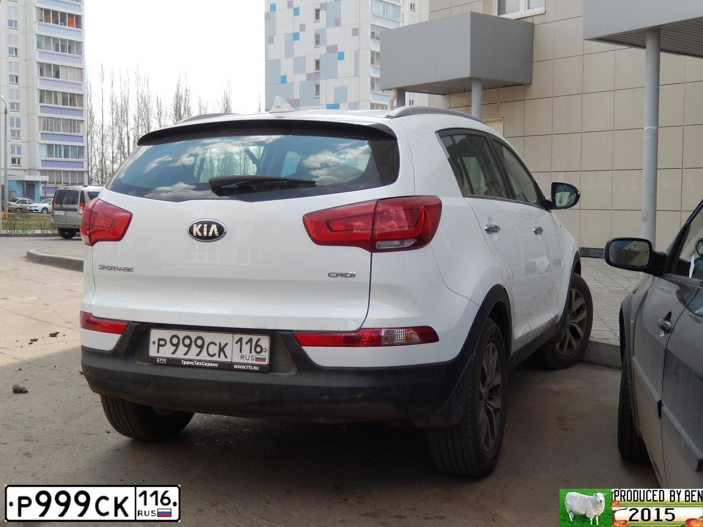 Фото автомобиля KIA SPORTAGE, 2014 — госномер М900ЕХ716. Цвет: Белый