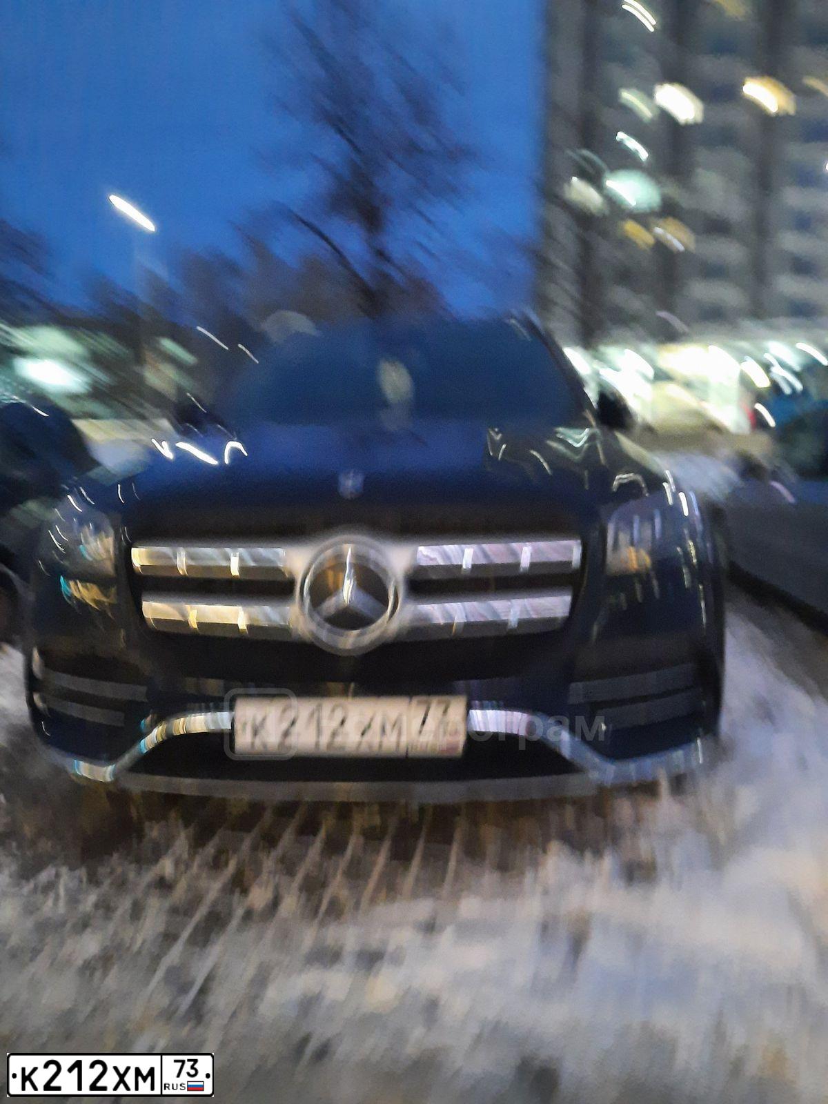 Фото автомобиля MERCEDES GLS-KLASSE, 2019 — госномер К212ХМ73. Цвет: ЧЕРНЫЙ
