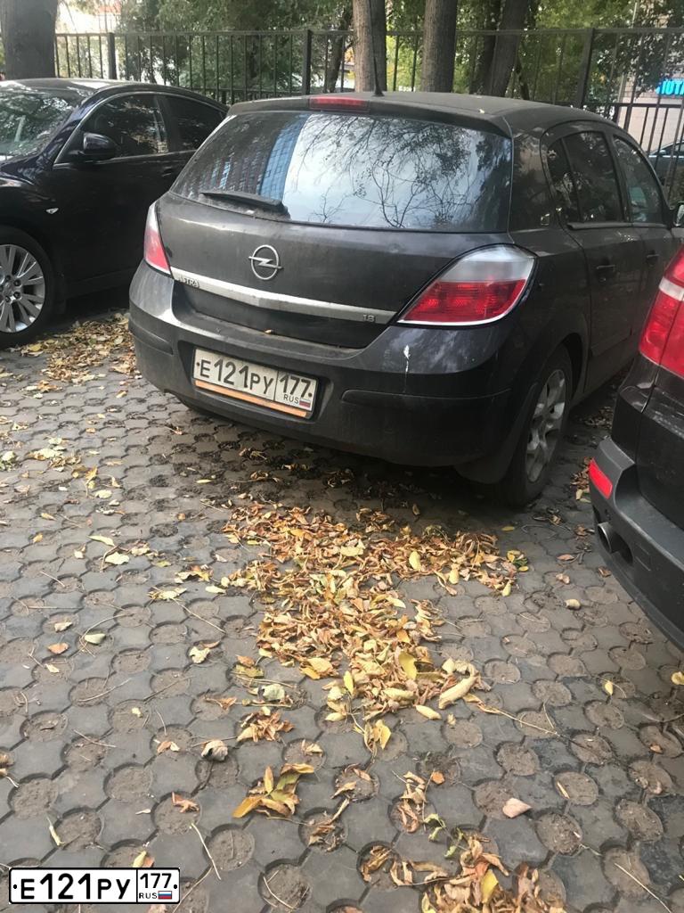 Фото автомобиля OPEL ASTRA, 2006 — госномер Е121РУ177. Цвет: ЧЕРНЫЙ