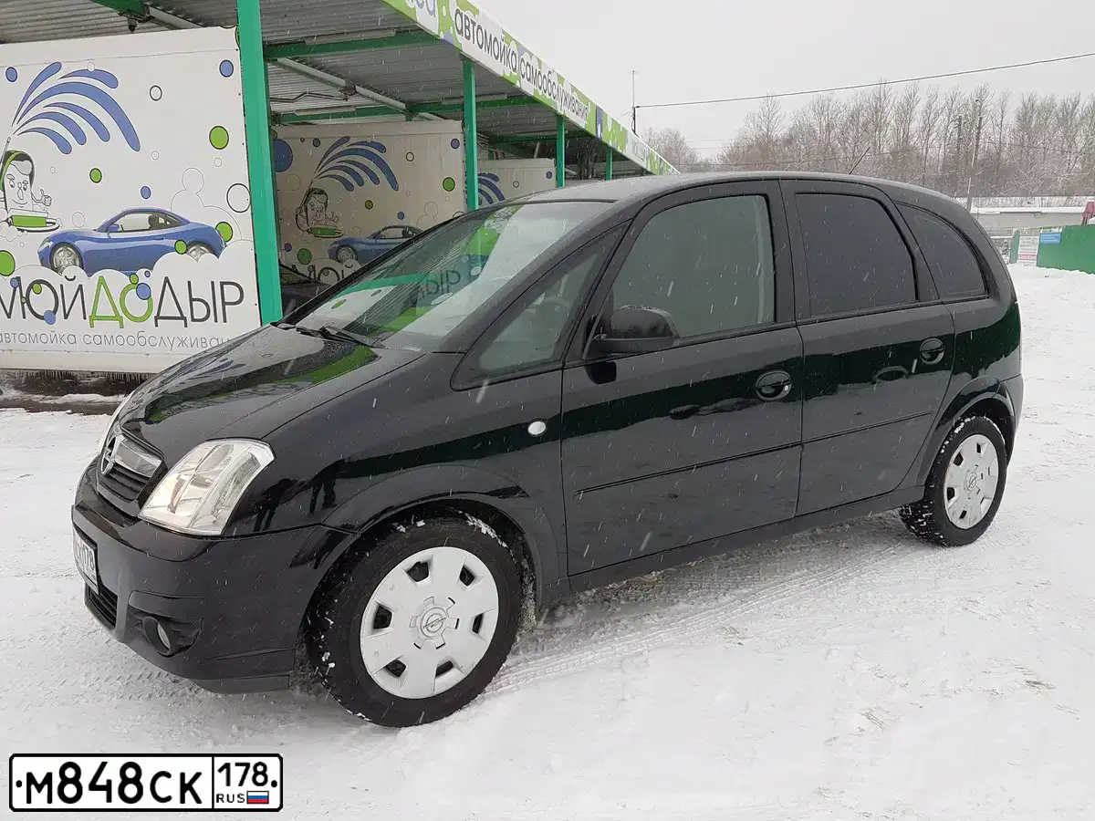 Фото автомобиля OPEL MERIVA, 2006 — госномер М848СК178. Цвет: ЧЕРНЫЙ