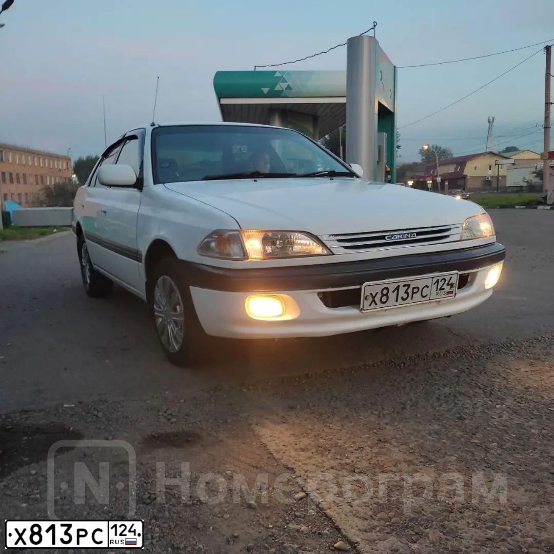 Фото автомобиля TOYOTA CARINA, 1998 — госномер Х813РС124