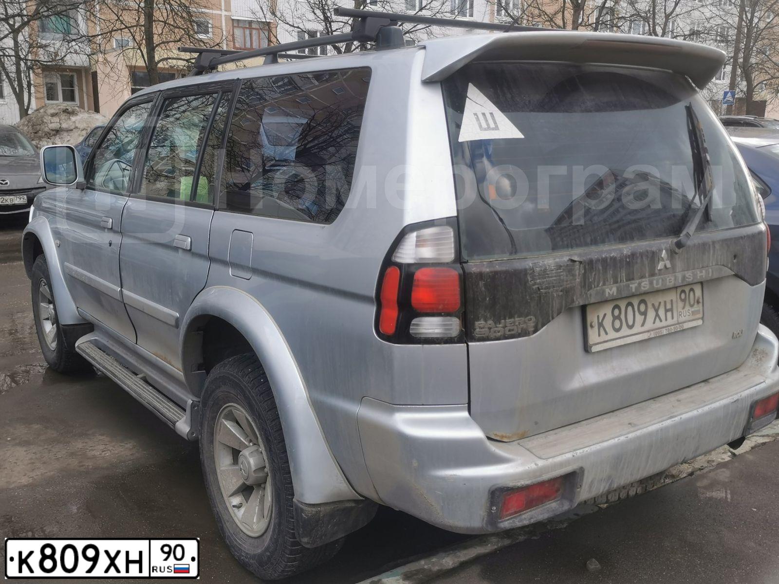 Фото автомобиля MITSUBISHI PAJERO SPORT, 2005 — госномер В615МК07. Цвет: Серебристый