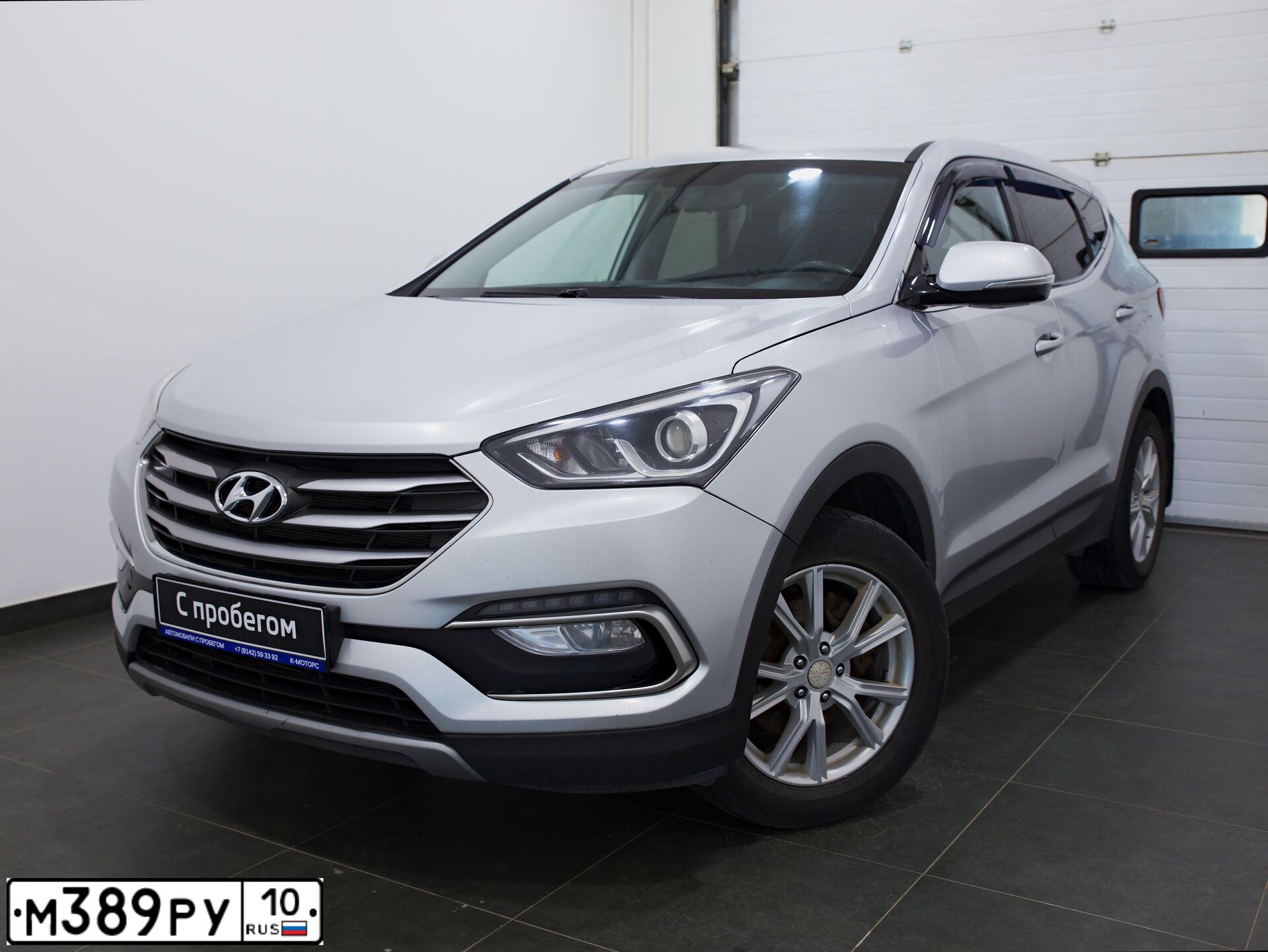 Фото автомобиля HYUNDAI SANTA FE, 2015 — госномер Е772НО51. Цвет: СЕРЕБРИСТЫЙ
