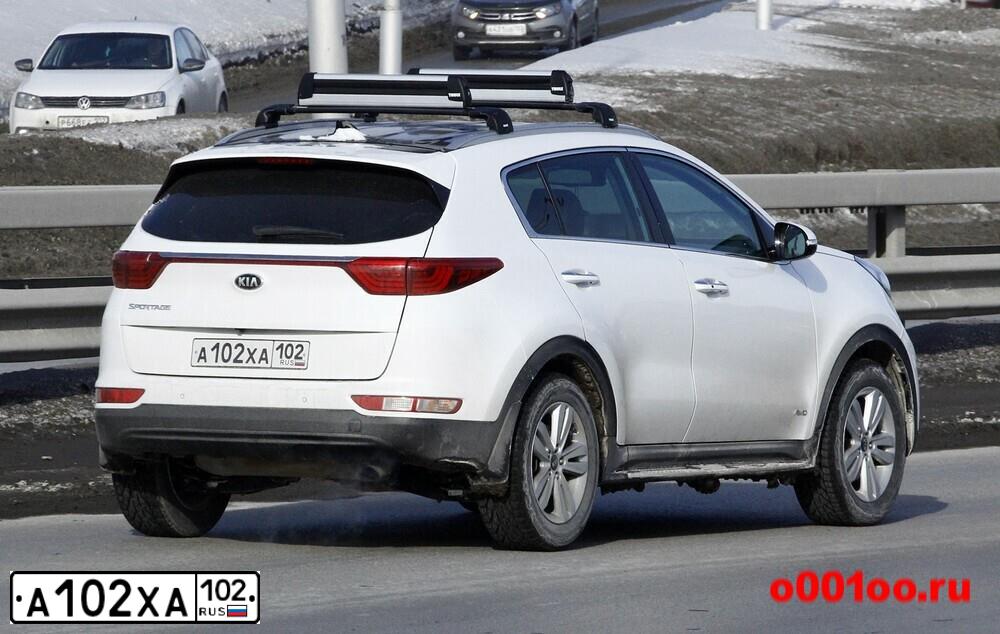 Фото автомобиля KIA SPORTAGE, 2017 — госномер А102ХА102. Цвет: Белый