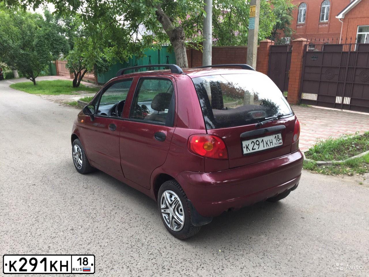 Фото автомобиля DAEWOO MATIZ, 2007 — госномер А977ТА123. Цвет: БОРДОВЫЙ