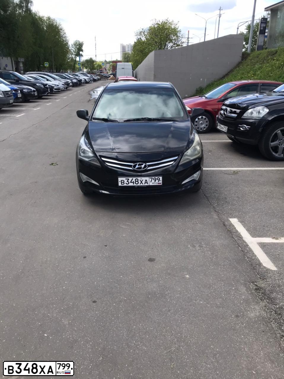 Фото автомобиля HYUNDAI SOLARIS, 2016 — госномер Н889АМ193