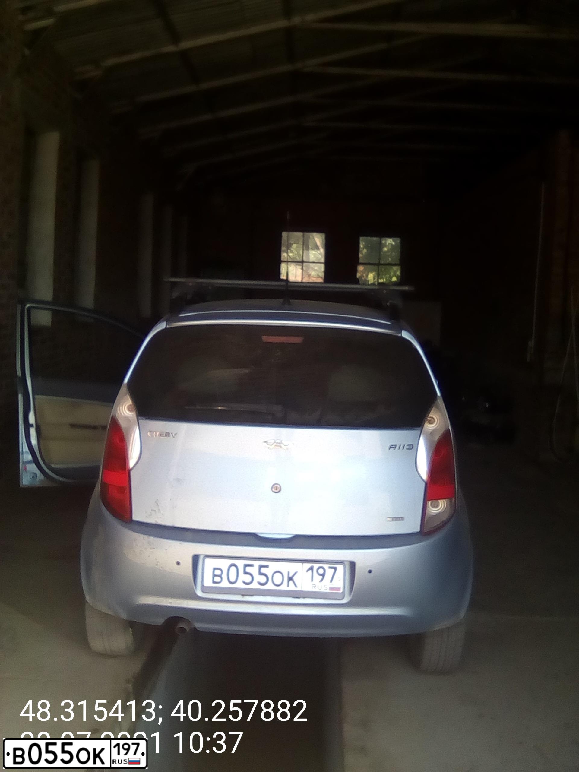 Фото автомобиля CHERY KIMO /A1/, 2009 — госномер О665КН761. Цвет: СВЕТЛО-СЕРО-ГОЛУБОЙ