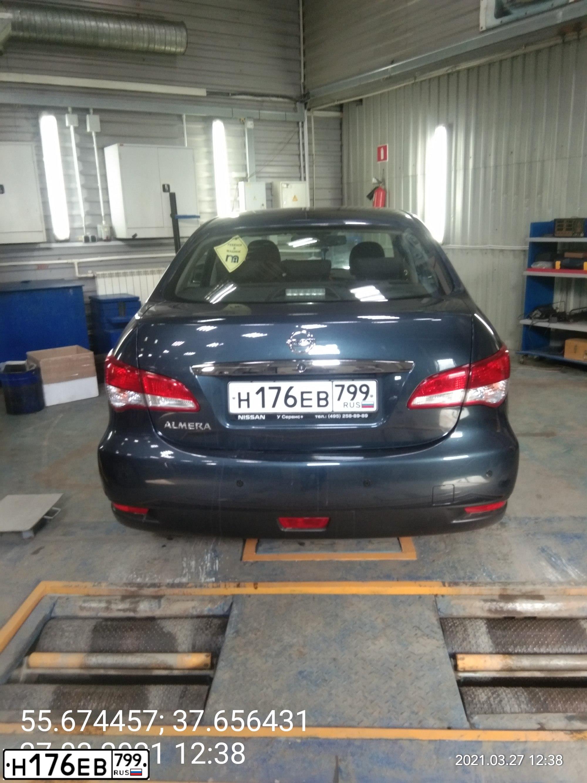 Фото автомобиля NISSAN ALMERA /AVTOVAZ/, 2017 — госномер Н176ЕВ799. Цвет: ТЕМНО-СИНИЙ