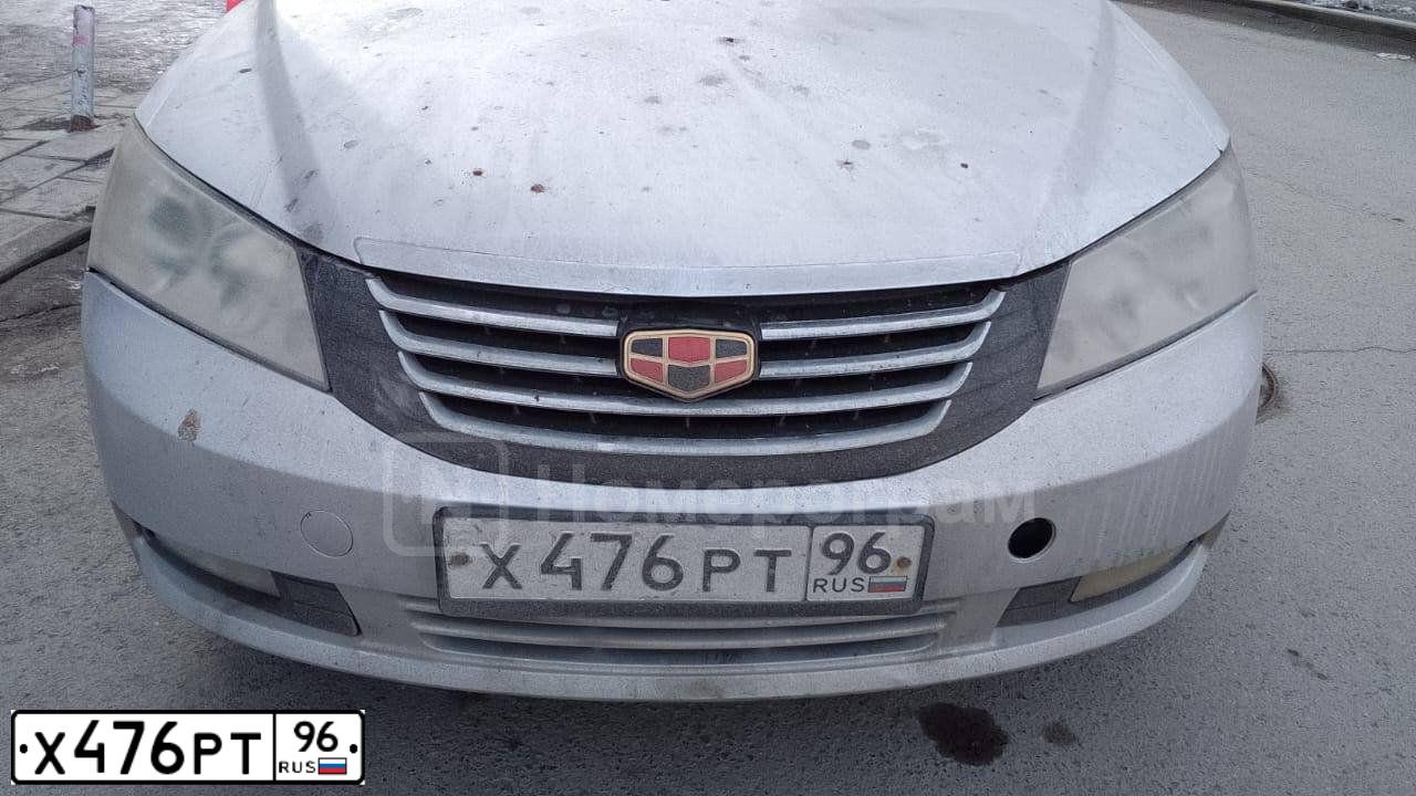 Фото автомобиля GEELY EMGRAND, 2012 — госномер Х476РТ96. Цвет: СВЕТЛО-СЕРЫЙ