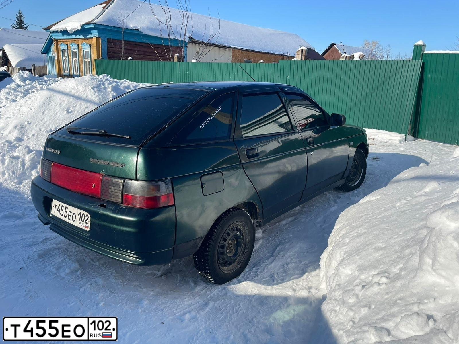 Фото автомобиля LADA 2112 LADA, 2003 — госномер Т455ЕО102. Цвет: ТЕМНО-ЗЕЛЕНЫЙ