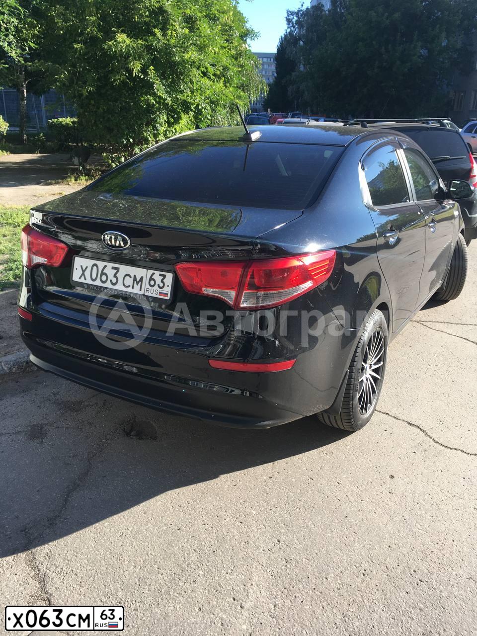Фото автомобиля KIA RIO, 2017 — госномер Х063СМ63. Цвет: черный