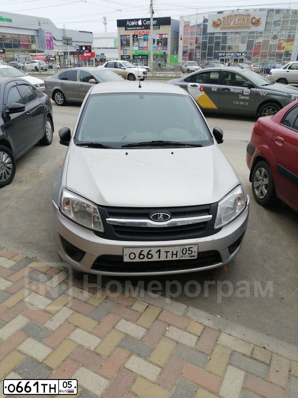 Фото автомобиля LADA 2190 GRANTA, 2018 — госномер О661ТН05. Цвет: СЕРЕБРИСТЫЙ