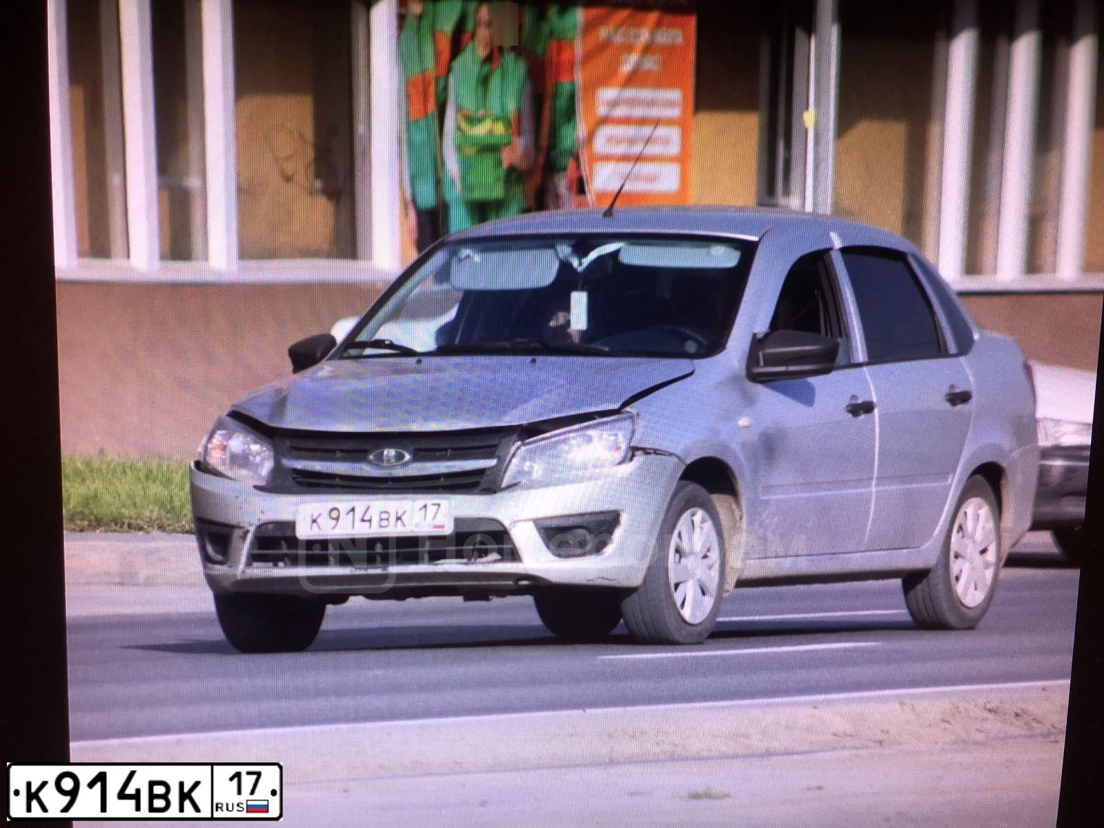Фото автомобиля LADA 2190 GRANTA, 2015 — госномер С659ЕК142. Цвет: Серебристый