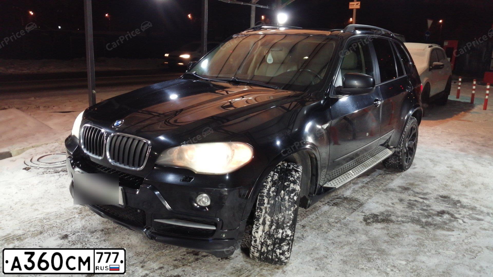 Фото автомобиля BMW X5, 2008 — госномер А360СМ777. Цвет: ЧЕРНЫЙ