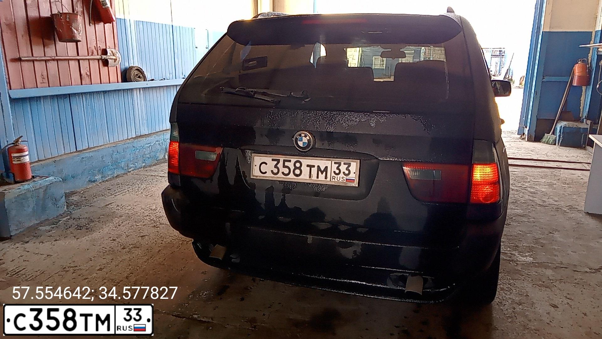 Фото автомобиля BMW X5, 2001 — госномер Е666ОР69. Цвет: ЧЕРНЫЙ