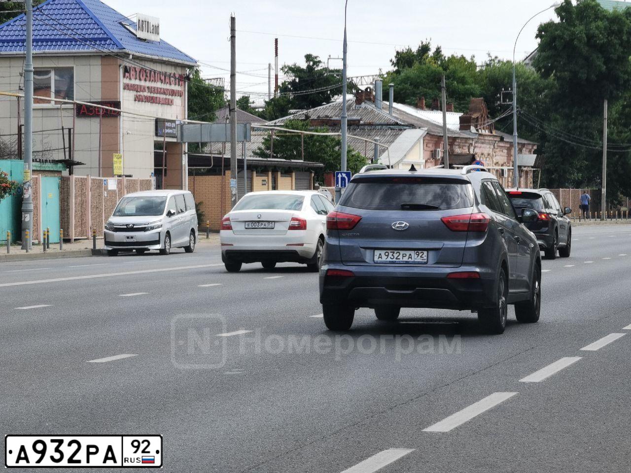 Фото автомобиля HYUNDAI CRETA, 2018 — госномер А932РА92