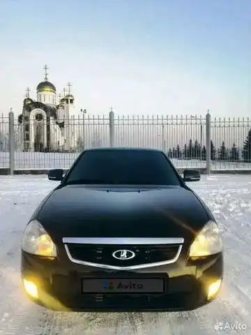 Фото автомобиля LADA PRIORA, 2018 — госномер С105ВВ159. Цвет: ЧЕРНЫЙ