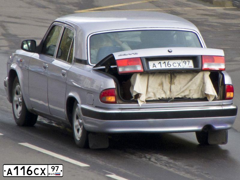 Фото автомобиля GAZ 3110 WOLGA, 2004 — госномер А116СХ97. Цвет: СЕРО-ГОЛУБОЙ