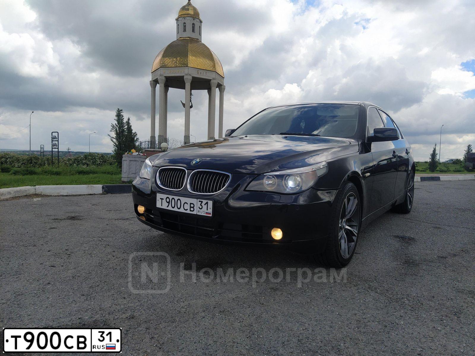 Фото автомобиля BMW SERIE 5, 2006 — госномер Т147НК31. Цвет: ЧЕРНЫЙ