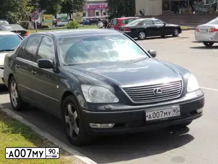 Фото автомобиля LEXUS LS, 2005 — госномер А007МУ90. Цвет: ЧЕРНЫЙ