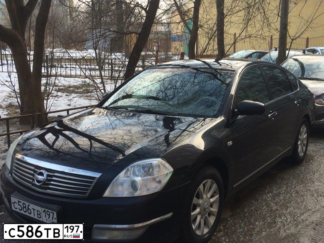 Фото автомобиля NISSAN TEANA, 2007 — госномер Х647МА790. Цвет: ЧЕРНЫЙ