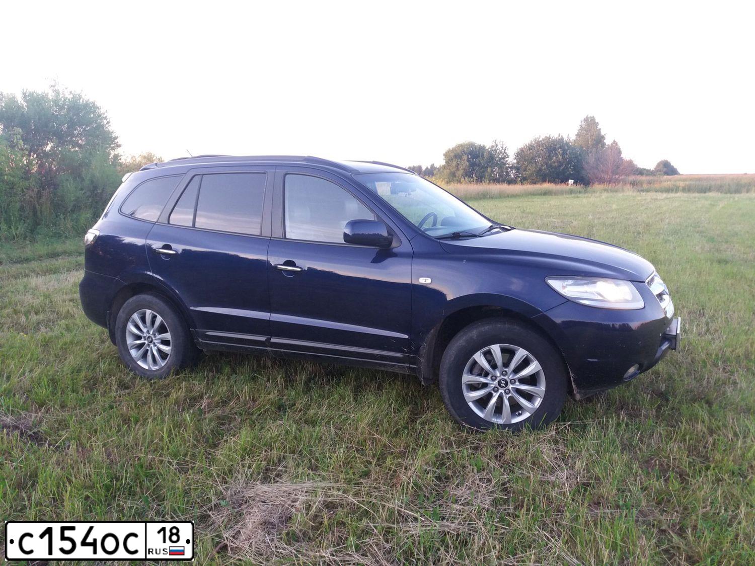 Фото автомобиля HYUNDAI SANTA FE, 2007 — госномер В270КМ116. Цвет: синий