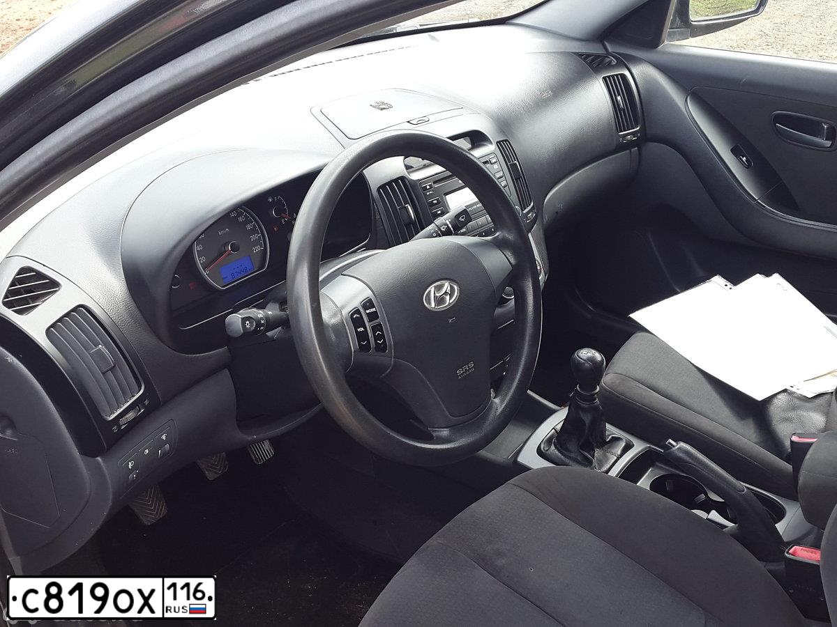 Фото автомобиля HYUNDAI ELANTRA, 2008 — госномер Н104МТ159. Цвет: ЧЕРНЫЙ