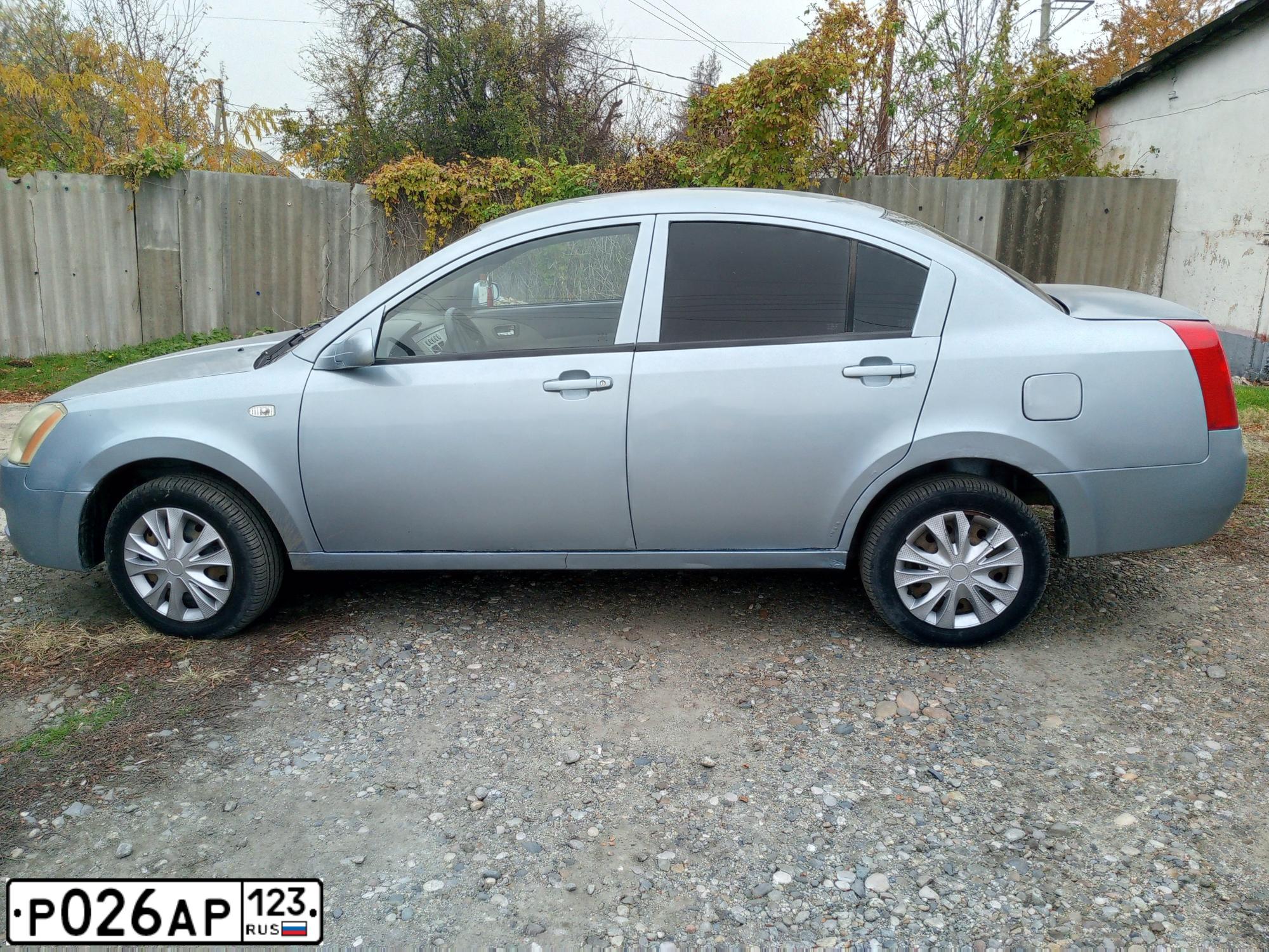 Фото автомобиля CHERY FORA /A21/, 2007 — госномер Р026АР123. Цвет: СЕРО-ГОЛУБОЙ