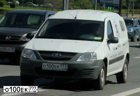 Фото автомобиля LADA LARGUS FURGON, 2014 — госномер К534КМ977. Цвет: Белый