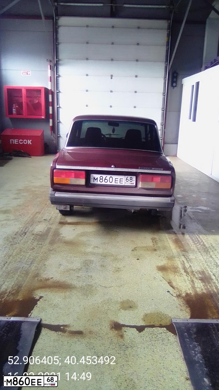 Фото автомобиля LADA 2107, 2006 — госномер М860ЕЕ68. Цвет: ТЕМНО-ВИШНЕВЫЙ