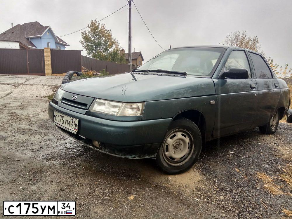 Фото автомобиля LADA 2110, 2000 — госномер М056ОА34. Цвет: ТЕМНЫЙ СЕРО-СИНИЙ