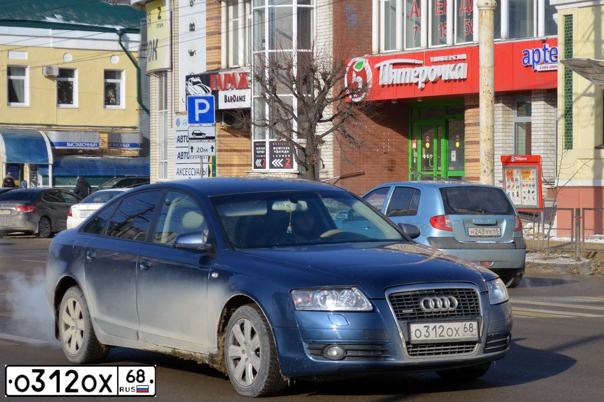 Фото автомобиля AUDI A6, 2005 — госномер О312ОХ68. Цвет: синий