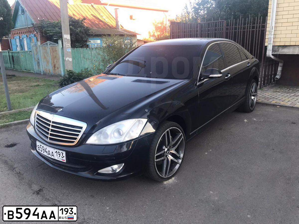 Фото автомобиля MERCEDES S-KLASSE, 2007 — госномер Х279ЕС152. Цвет: ЧЕРНЫЙ