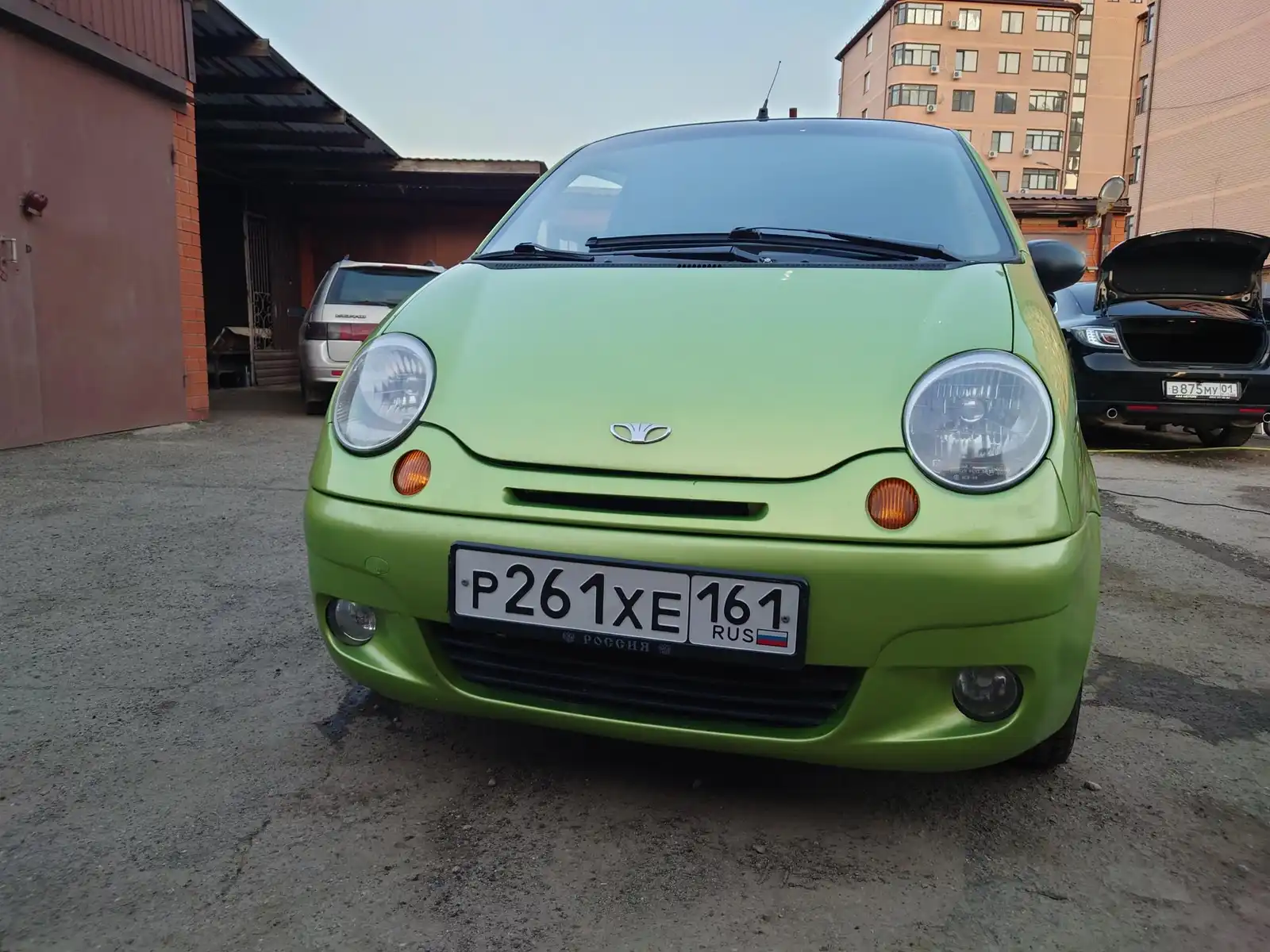 Фото автомобиля DAEWOO MATIZ, 2007 — госномер У641УР193. Цвет: ЗЕЛЕНЫЙ