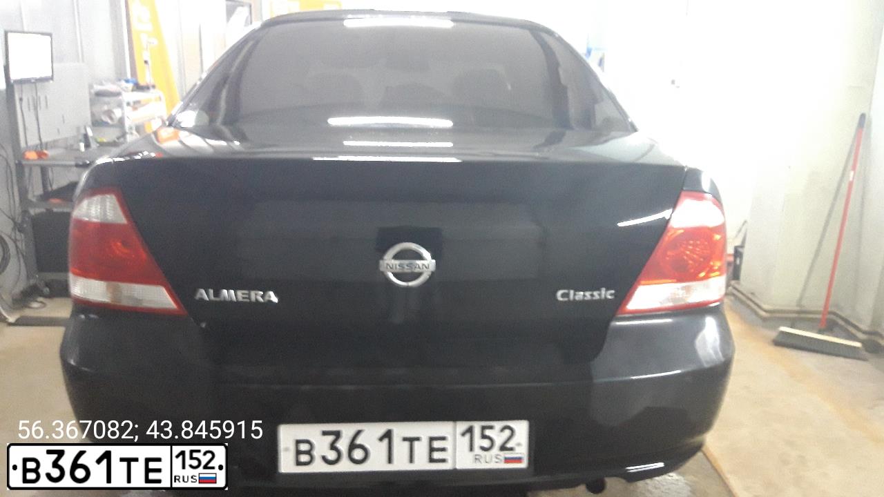 Фото автомобиля NISSAN ALMERA, 2010 — госномер Н451СС193. Цвет: ЧЕРНЫЙ