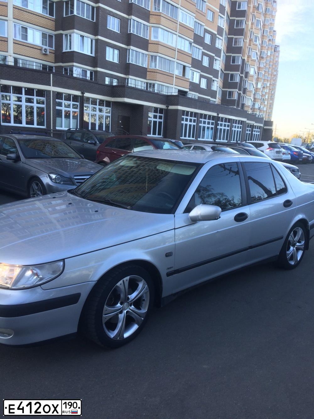Фото автомобиля СААБ 9-5, 1999 — госномер О933ХА32. Цвет: Серый