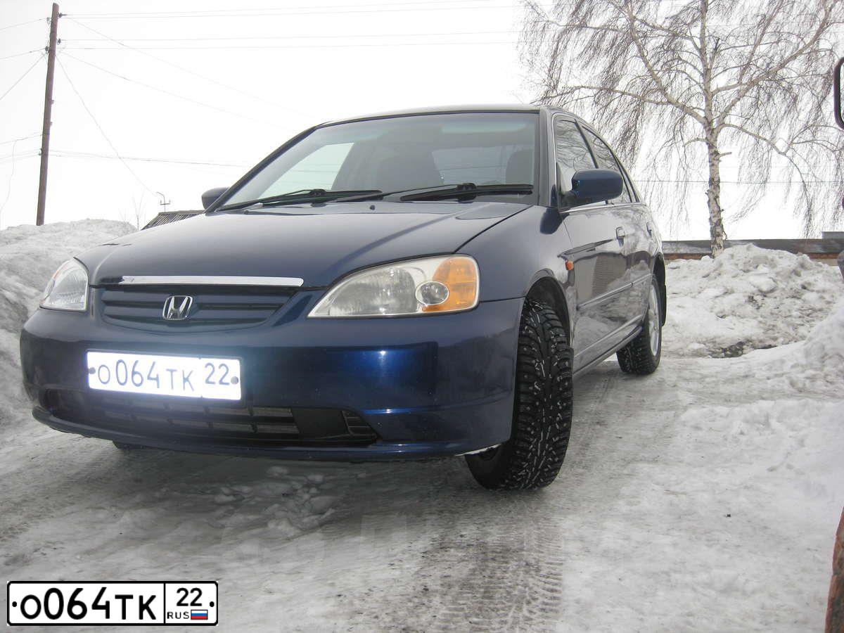 Фото автомобиля HONDA CIVIC, 2001 — госномер О064ТК22. Цвет: СИНИЙ