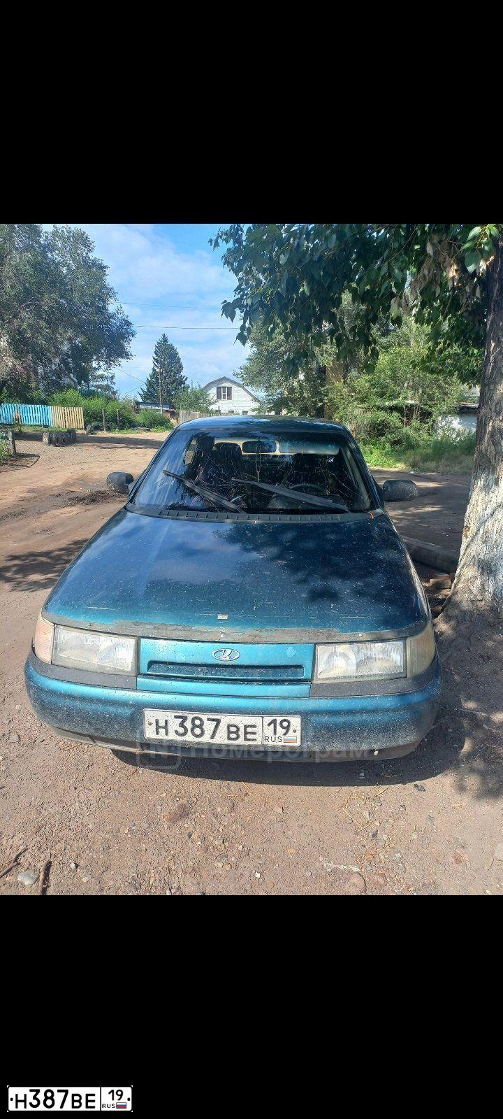 Фото автомобиля LADA 2110, 1997 — госномер Н387ВЕ19. Цвет: ЗЕЛЕНЫЙ