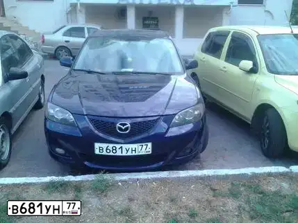 Фото автомобиля МАЗДА 3, 2004 — госномер Р133НА68. Цвет: Темно-синий