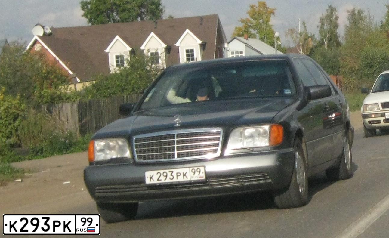 Фото автомобиля МЕРСЕДЕС 600, 1992 — госномер К293РК99. Цвет: ЧЕРНЫЙ